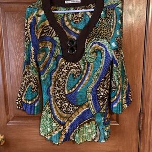 Women's Multicolor Paisley Top